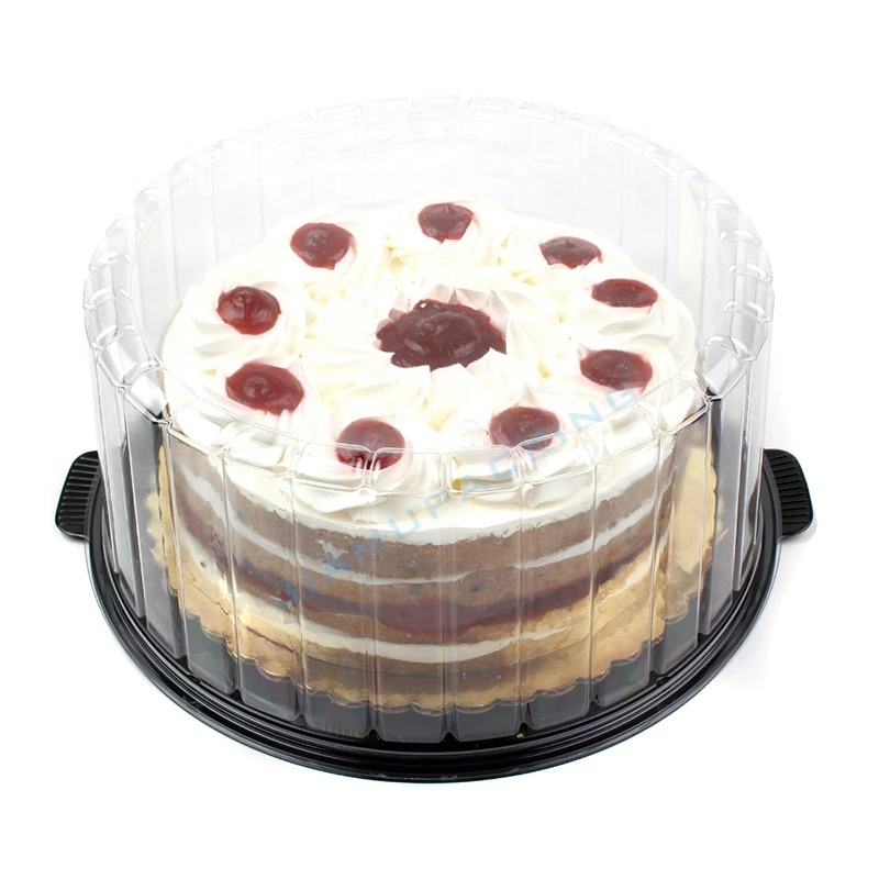 Clear Small Round Plastic Birthday Cake Box Packaging & Display Storage Box