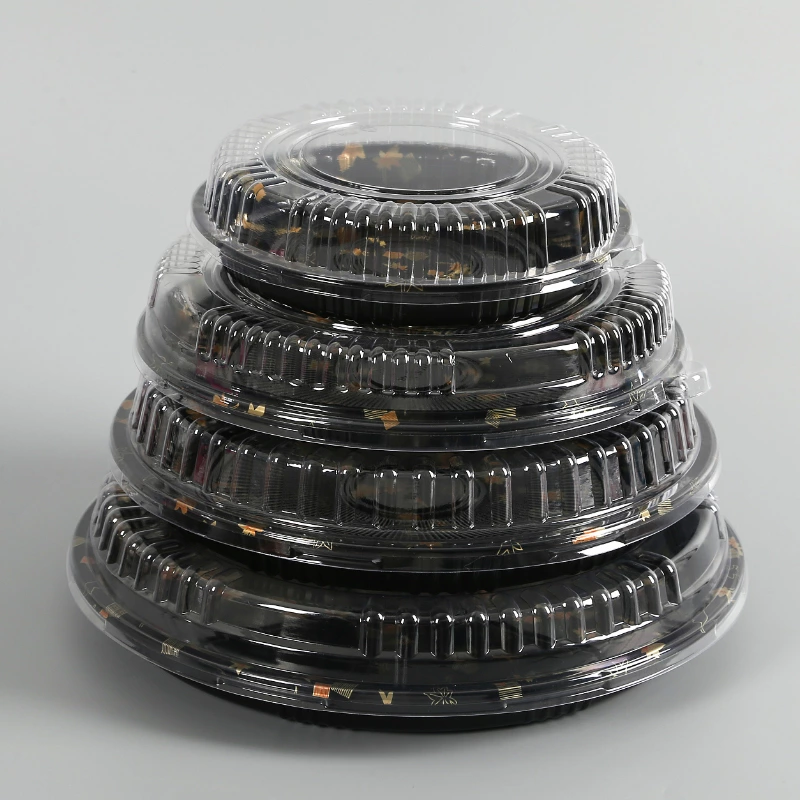 Wholesale Plastic Takeaway Round Eco Friendly Japanese Recyclable Disposable Sushi Box