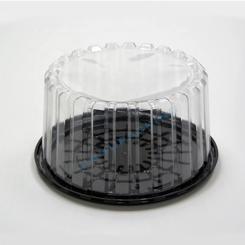 Clear Small Round Plastic Birthday Cake Box Packaging & Display Storage Box