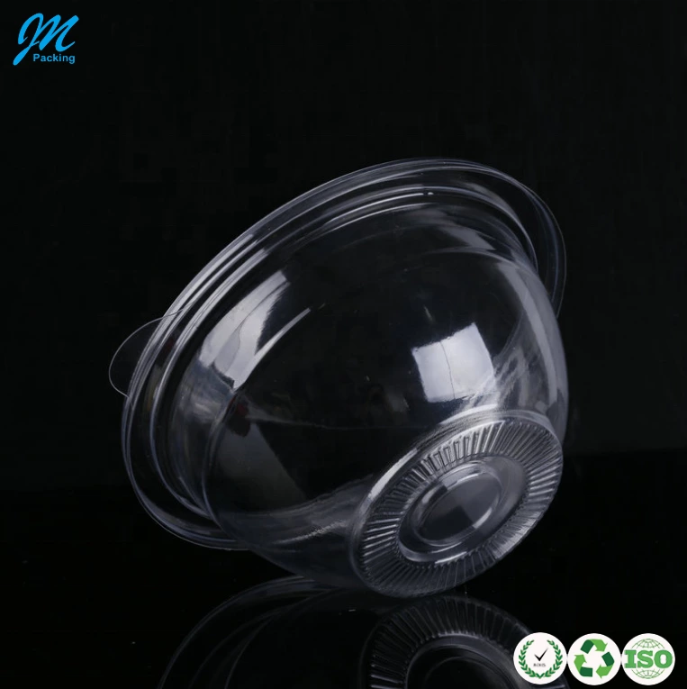 China Disposable Plastic Salad Bowl with Lid Fruit Storage Case Wholesale