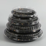 wholesale Plastic Takeaway Round Custom Japanese Recyclable Disposable Sushi packing Box