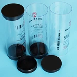 Clear plastic cylinder tube packaging for USB cable mobile devices