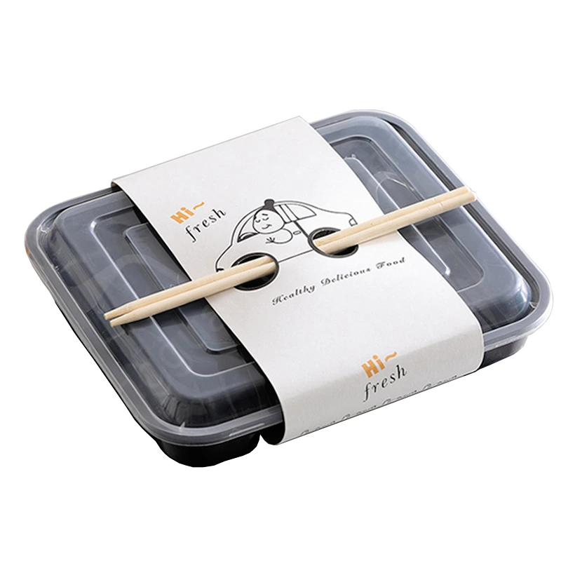 wholesale plastic food container transparent 4 compartment packaging