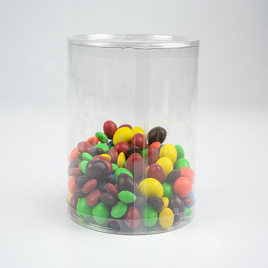 Custom Made Transparent Plastic PET Tube Container