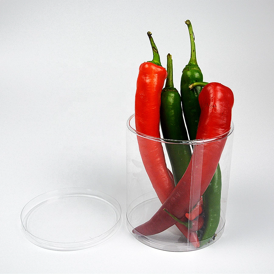 Custom Made Transparent Plastic PET Tube Container