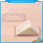 Transparent disposable plastic triangle cake sandwich blister clamshell container packaging box