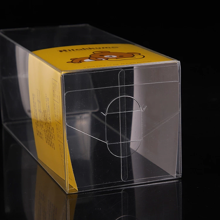 Factory customized PVC/PET/PP rectangular transparent plastic packaging folding box