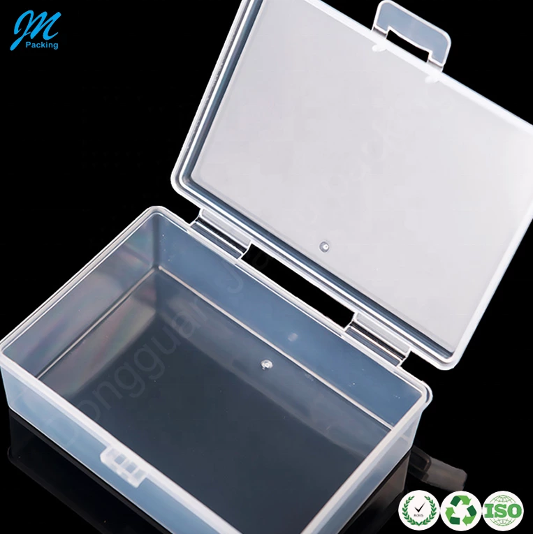 Hot sale rectangular clear plastic foldable box, business card storage boxHot sale products