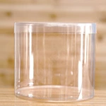 Clear custom plastic cylinder container custom clothing round packaging box