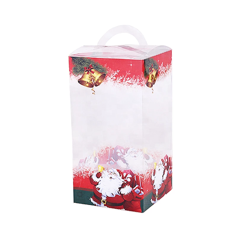 Christmas Gift Folding Box Packaging with Lid Custom Clear Small Plastic Gift & Craft Recyclable Accept