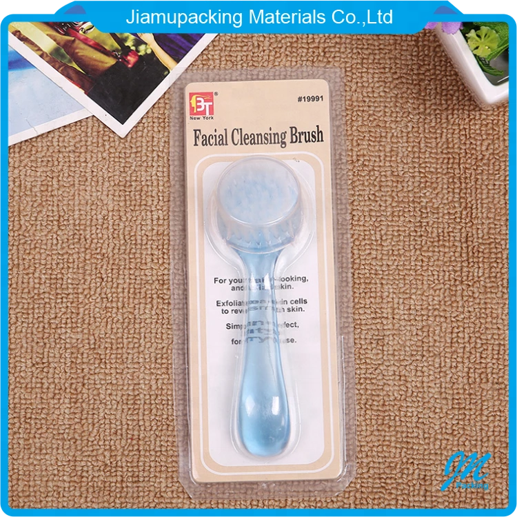 Cheap Slide Card Blister Packs, Custom Plastic Blister Packaging with Cardboard for Face Cleansing Brush