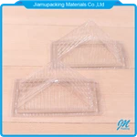 Transparent disposable plastic triangle cake sandwich blister clamshell container packaging box