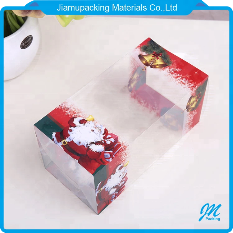 Christmas Gift Folding Box Packaging with Lid Custom Clear Small Plastic Gift & Craft Recyclable Accept