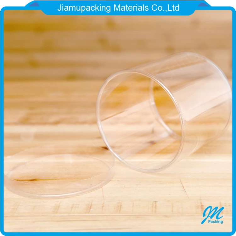 Clear custom plastic cylinder container custom clothing round packaging box