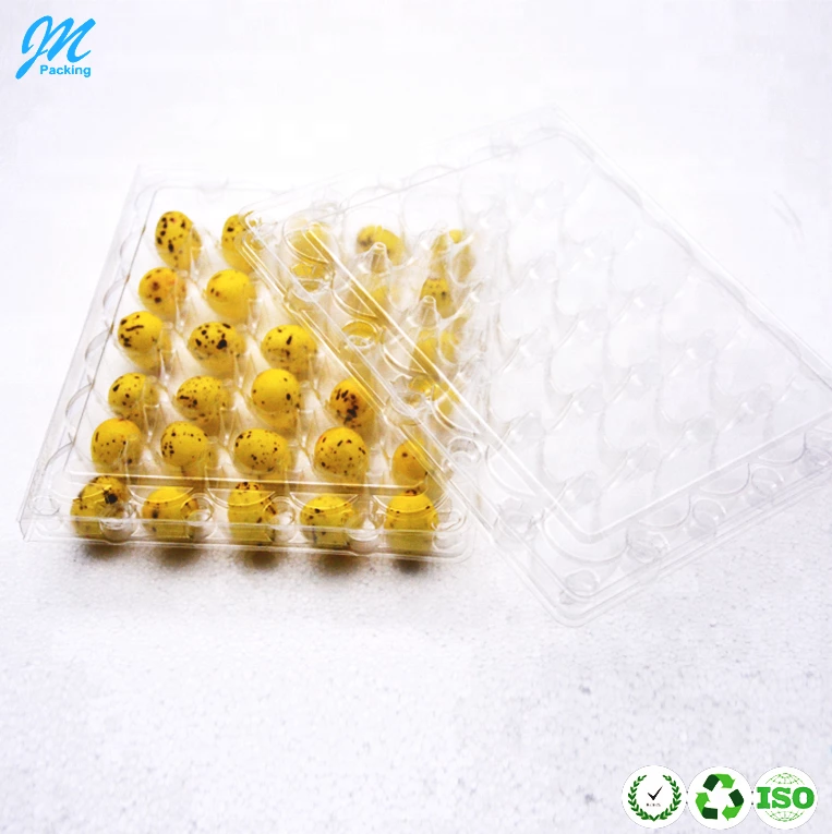 Quail Egg Tray Packaging Carton Box High Quality Clear Plastic with 30 Holes Blister Egg Storage Egg Packaing PET Custom Brand