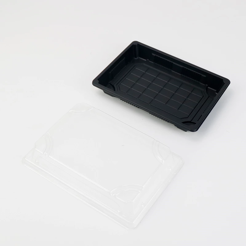 Disposable Custom Plastic Rectangle Packaging Take-away Recyclable Sushi Box