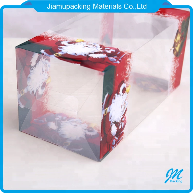 Christmas Gift Folding Box Packaging with Lid Custom Clear Small Plastic Gift & Craft Recyclable Accept