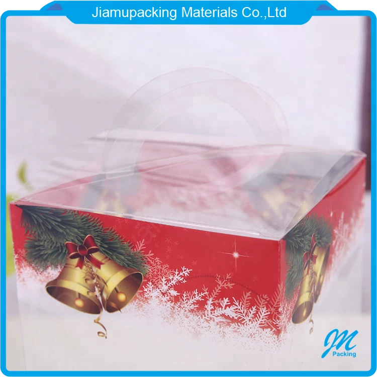 Christmas Gift Folding Box Packaging with Lid Custom Clear Small Plastic Gift & Craft Recyclable Accept