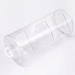 3 compartment round transparent Plastic tool case storage box