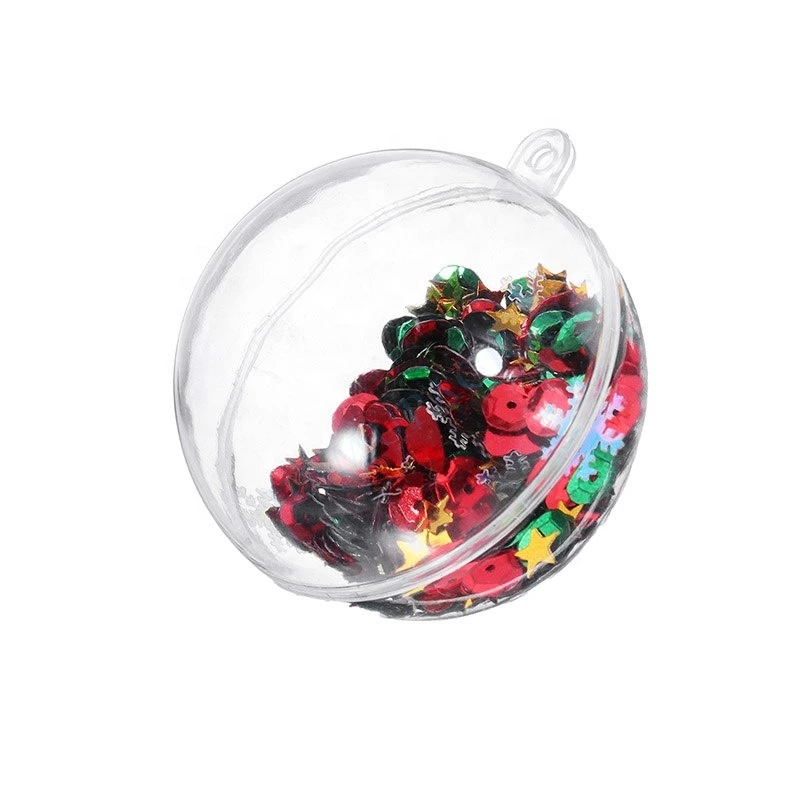 Clear Polystyrene Christmas Party Home Decoration Hanging Ball Baubles