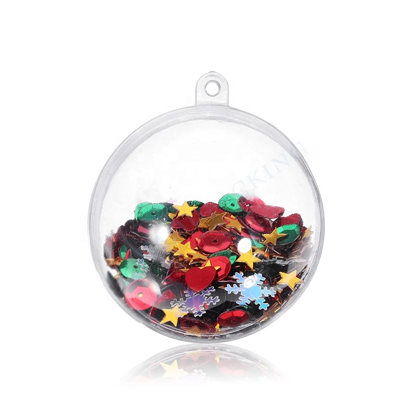 Clear Polystyrene Christmas Party Home Decoration Hanging Ball Baubles