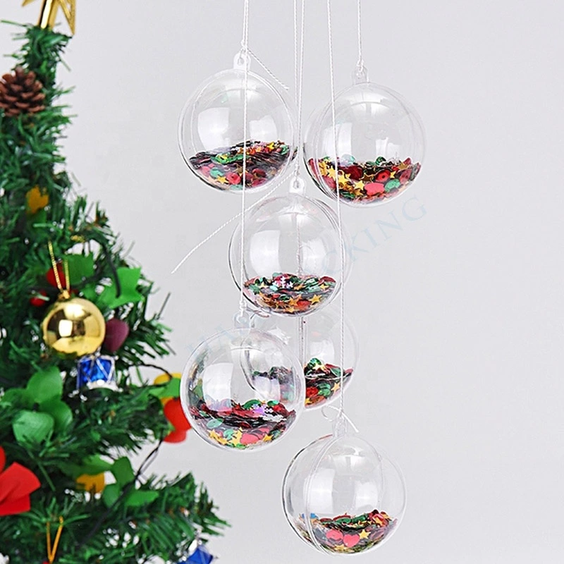 Clear Polystyrene Christmas Party Home Decoration Hanging Ball Baubles