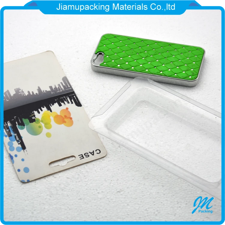 Wholesale plastic cell phone case packaging box with insert card