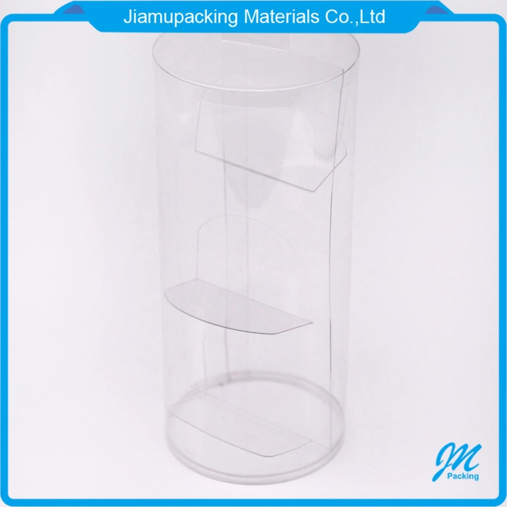 3 compartment round transparent Plastic tool case storage box