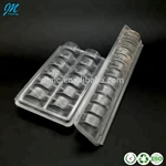 12 Holes Long Plastic Macaron Container Clear Macaron Plastic Packaging Container