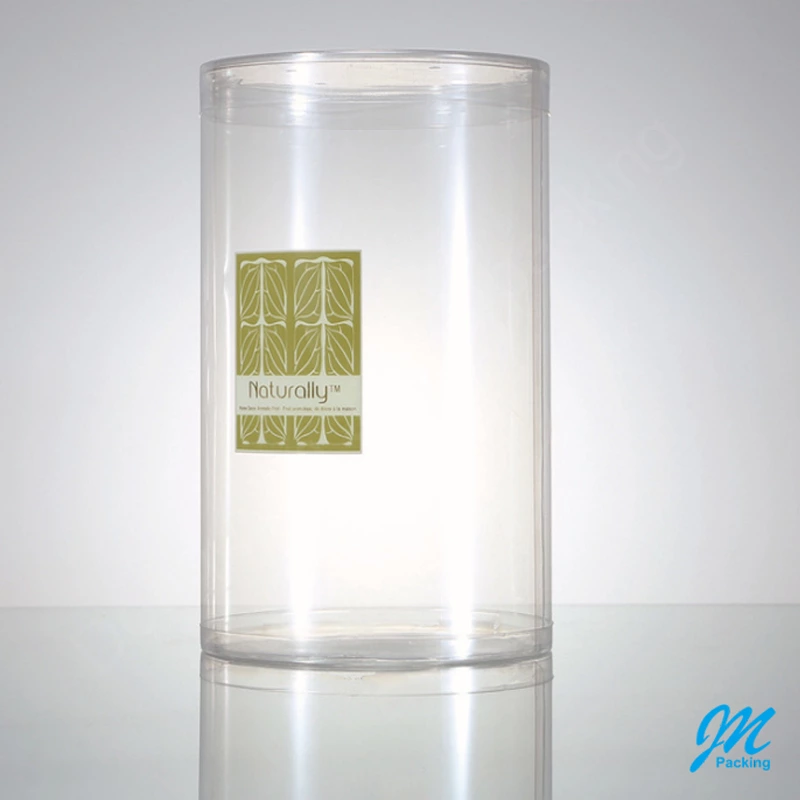 Custom clear printing tubes plastic round box for clothing packaging