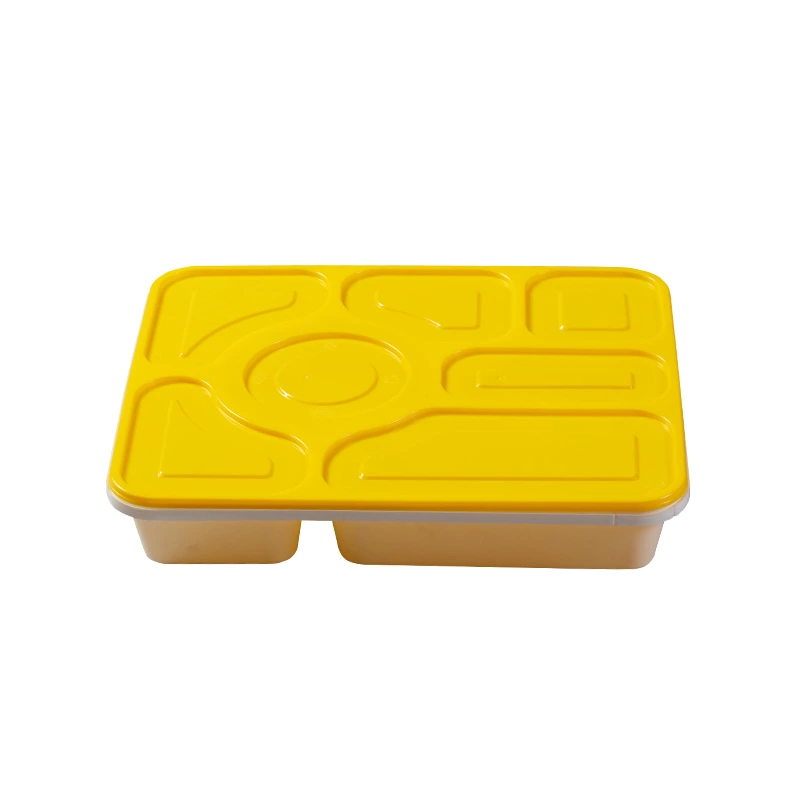 6 compartment plastic takeaway food packaging containers plastic lunch box