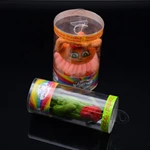 Hot sale beautiful gift food toys plastic round tube packaging with lid