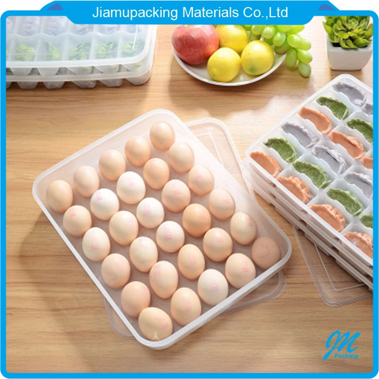 Totally Kitchen Covered Egg Tray Holder - Refrigerator Storage box, 30 Egg Tray, Clear