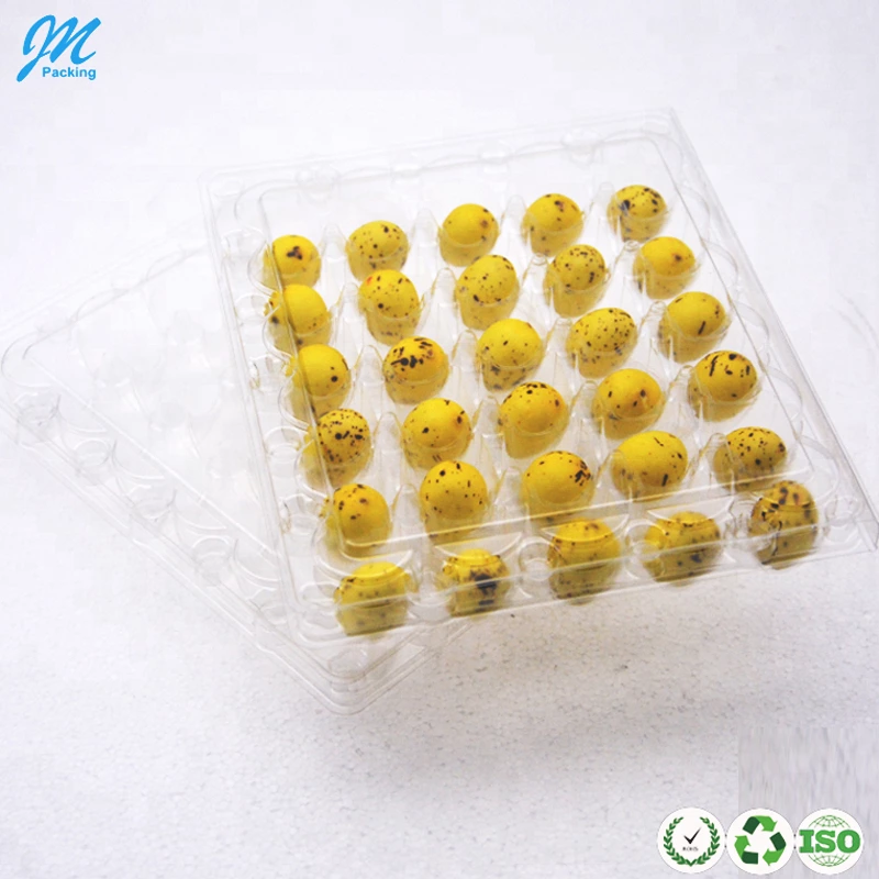 High Quality Clear Plastic Quail Egg Tray Packaging Carton Box with 30 Holes