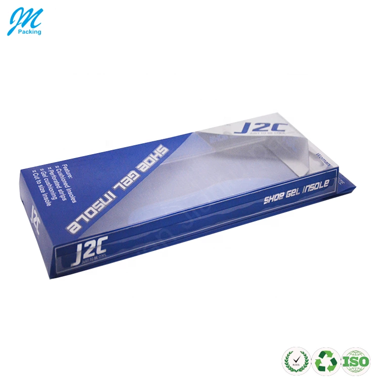 Advanced transparent PVC plastic folding box for shoe insole packaging