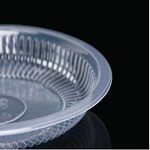 Disposable microwave usable transparent clear round plastic PP meal tray packaging for food , fruit , cake microave