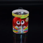 Hot sale beautiful gift food toys plastic round tube packaging with lid