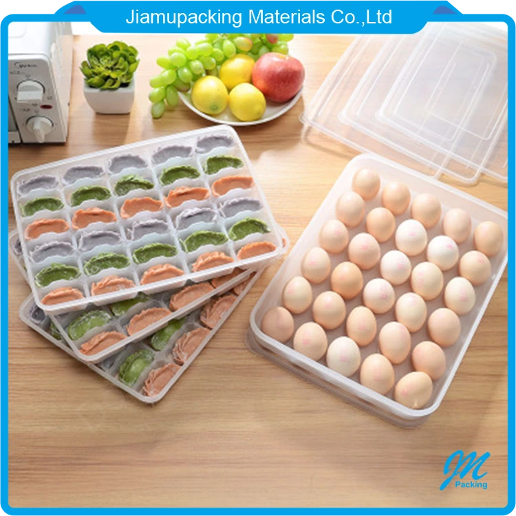 Totally Kitchen Covered Egg Tray Holder - Refrigerator Storage box, 30 Egg Tray, Clear