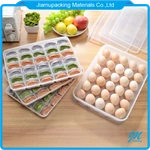 Totally Kitchen Covered Egg Tray Holder - Refrigerator Storage box, 30 Egg Tray, Clear