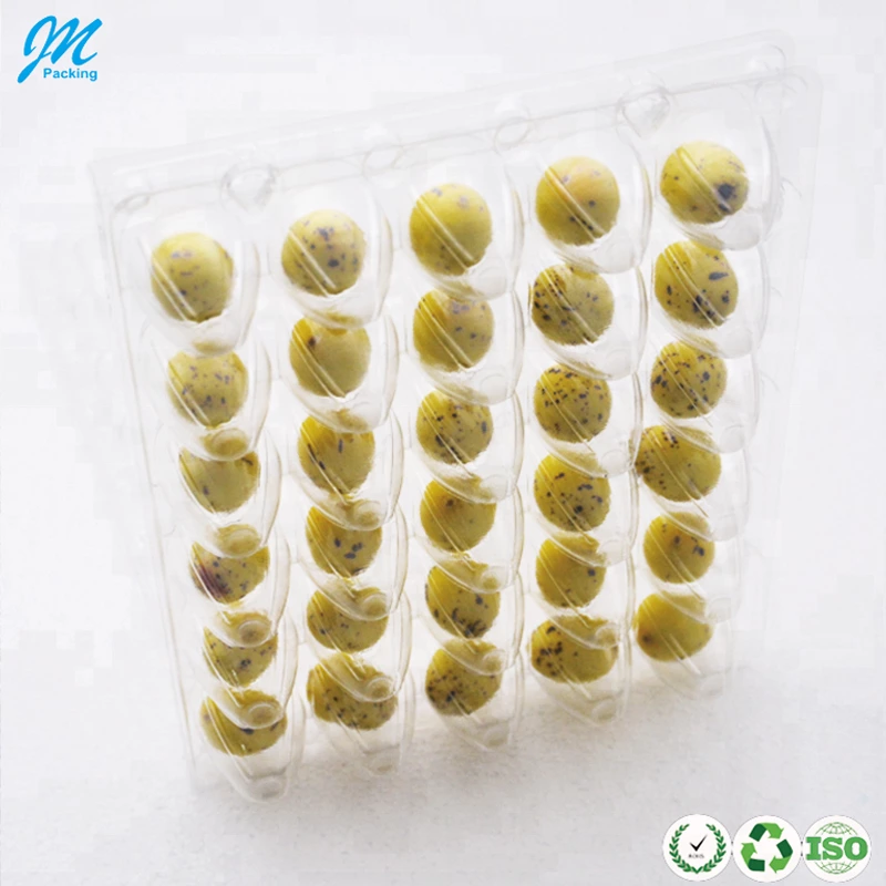 High Quality Clear Plastic Quail Egg Tray Packaging Carton Box with 30 Holes