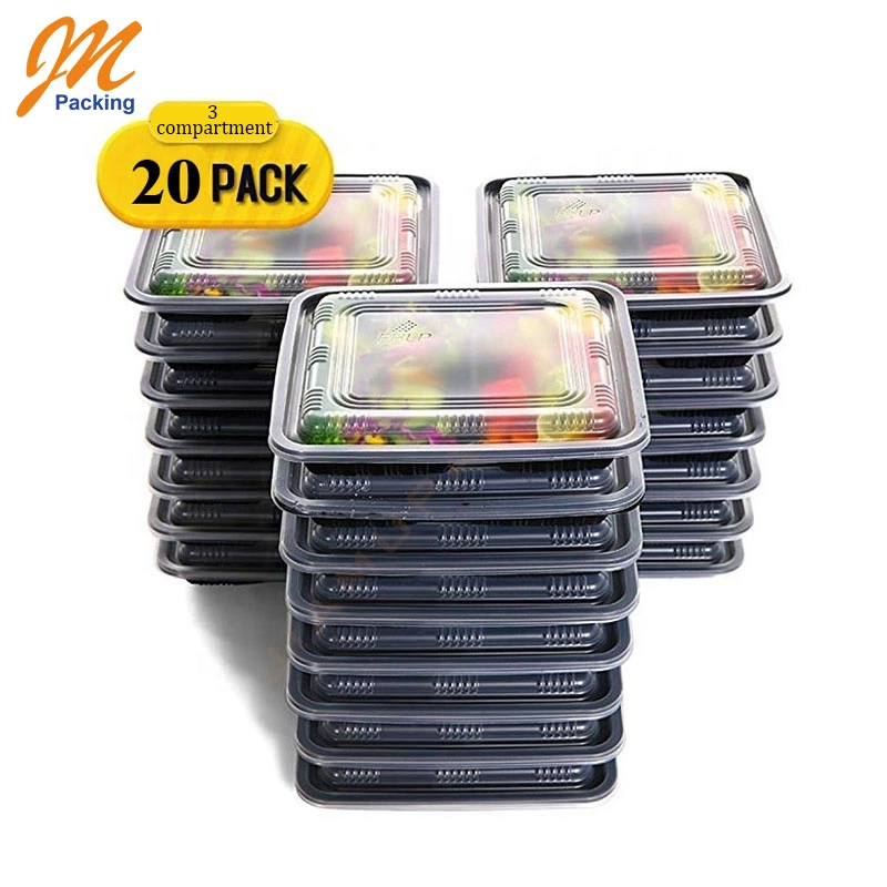 Disposable Plastic Microwave Food Container Compartment Lunch Box 1 buyer