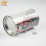 Wholesale waterproof clear plastic cylinder with menta llids and handle