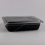 Hot sale rectangular clear or black meat vegetable fruit disposable plastic tray packaging in supermarket