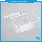 Wholesale clear plastic fruit clamshell punnet box packaging container