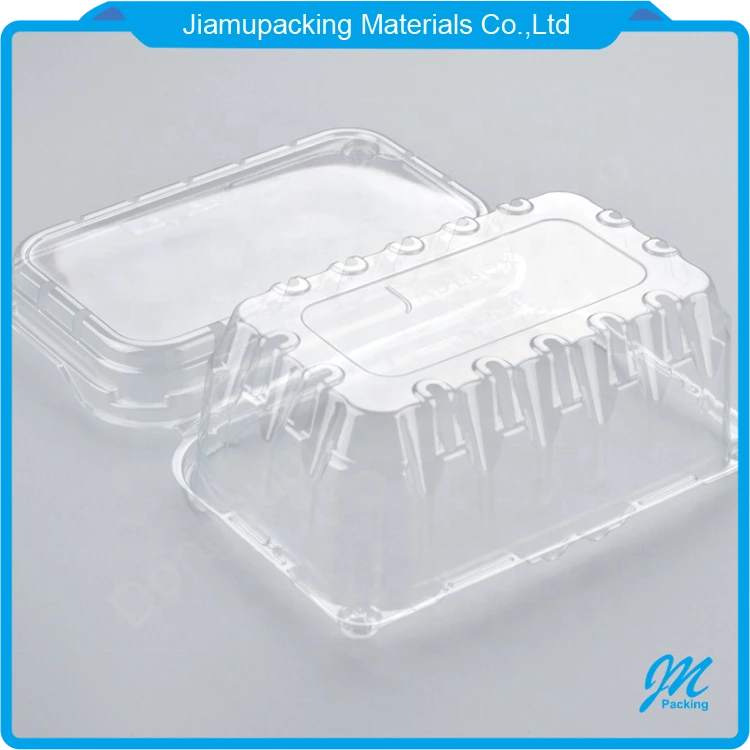 Wholesale clear plastic fruit clamshell punnet box packaging container