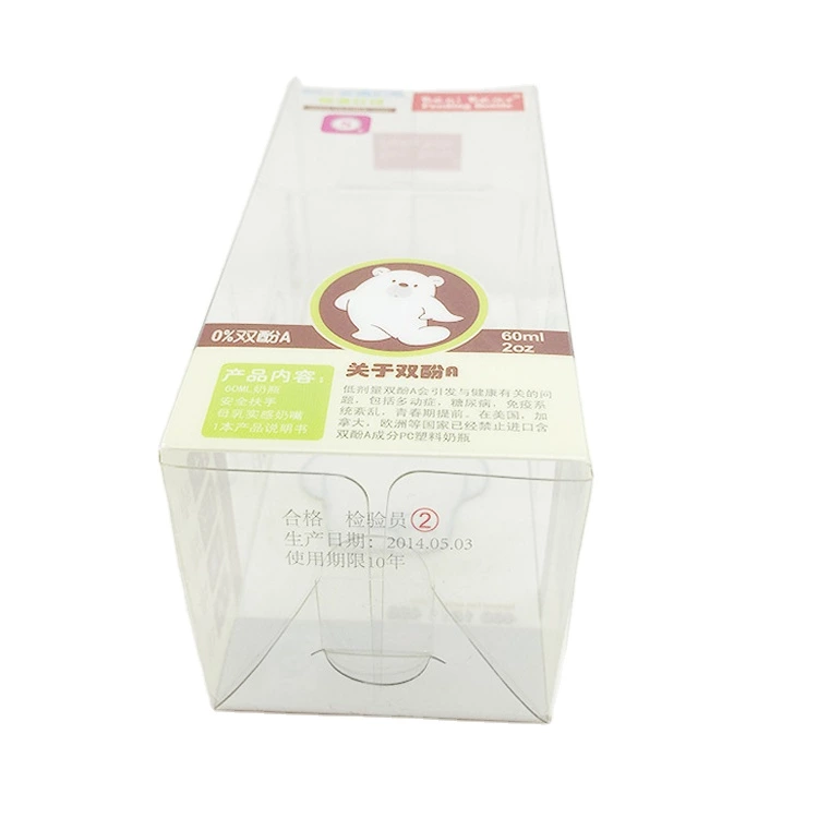 Clear folding box for bottle gift box