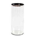 Hot sale gift food toys plastic cylinder tube packaging with tin lid