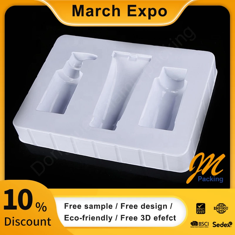 Plastic cosmetic insert packaging tray high quality blister inside packaging box