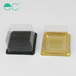 transparent square plastic cake packaging boxes dessert packaging moon cake box