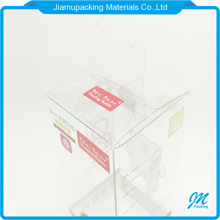 Clear folding box for bottle gift box